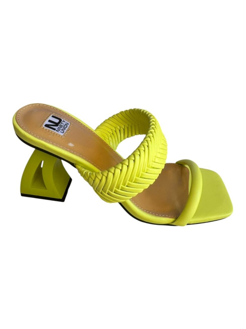 Ninety Union "Malibu" Woven Slide Sandals – Neon Lime – NWT Size 8 - Picture 11 of 12